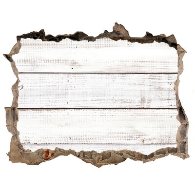 Fotoobraz díra na stěnu Drevená doska v diere v stene