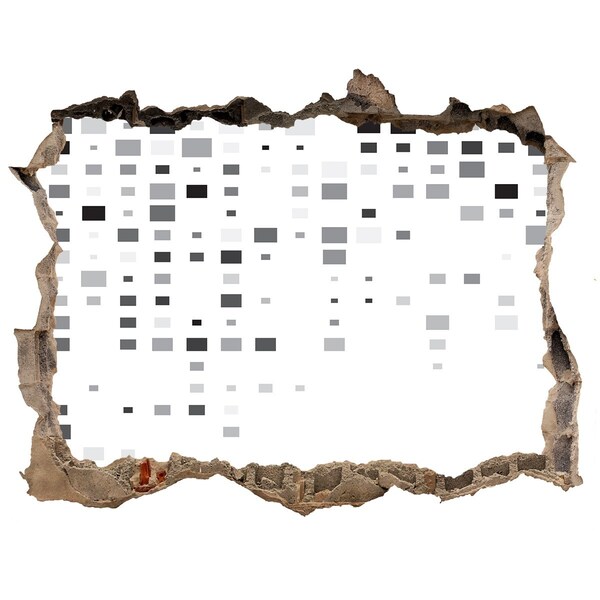 Samolepící díra zeď Schátraná stena s digitálnym vzorom