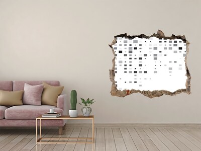Samolepící díra zeď Schátraná stena s digitálnym vzorom