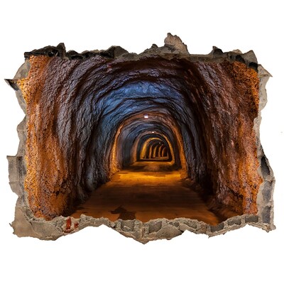 Fototapeta díra na zeď 3D Podzemné tunel