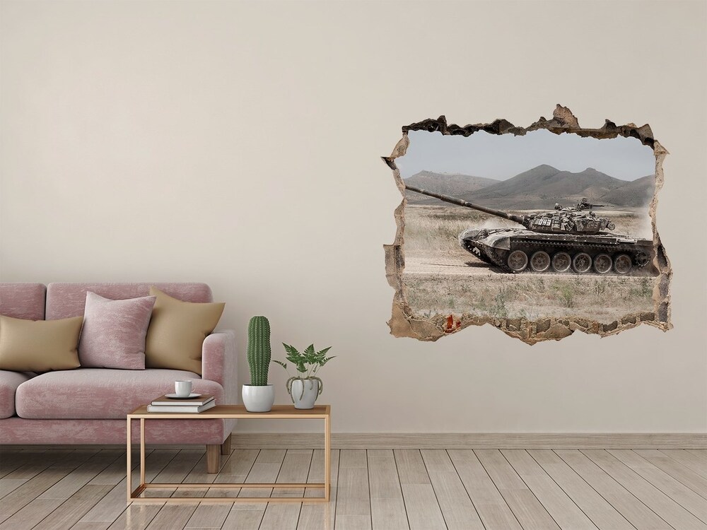 Fototapeta díra na zeď Tank v púšti