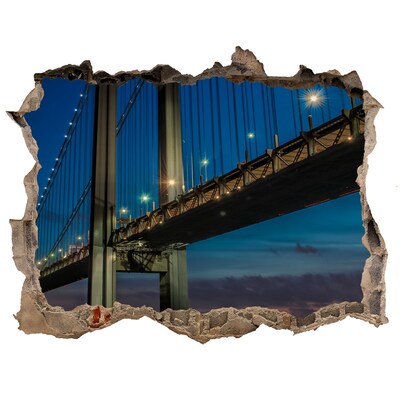 Fototapeta díra na zeď 3D Brooklyn bridge