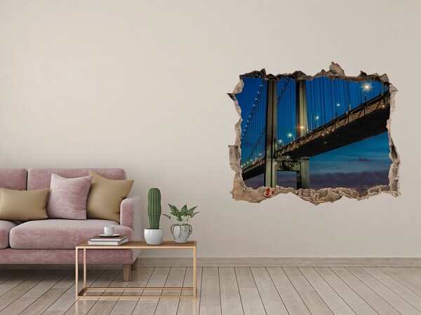 Fototapeta díra na zeď 3D Brooklyn bridge