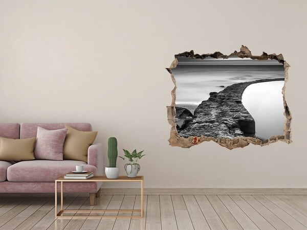 Nálepka fototapeta 3D výhled Kamenný bulvár pri mori