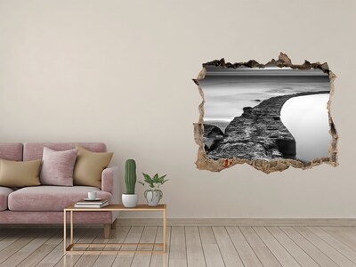 Nálepka fototapeta 3D výhled Kamenný bulvár pri mori