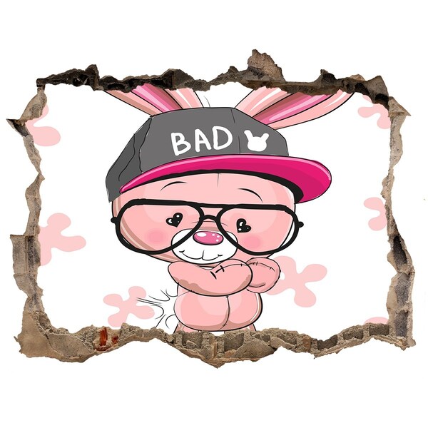 Samolepící nálepka na zeď Zajačik v klobúku