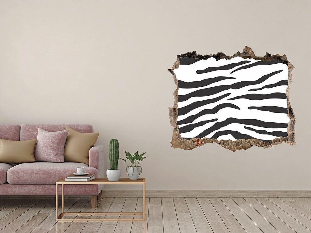 Fotoobraz díra na stěnu nálepka Zebra pozadia