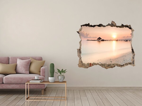 Nálepka fototapeta 3D výhled Beach maledivy