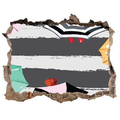 Fotoobraz díra na stěnu Tajomná pláž so slnečníkmi