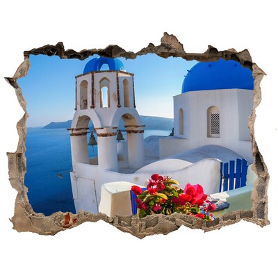 Fototapeta díra na zeď 3D Santorini, grécko