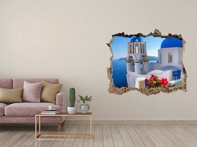 Fototapeta díra na zeď 3D Santorini v plnej kráse