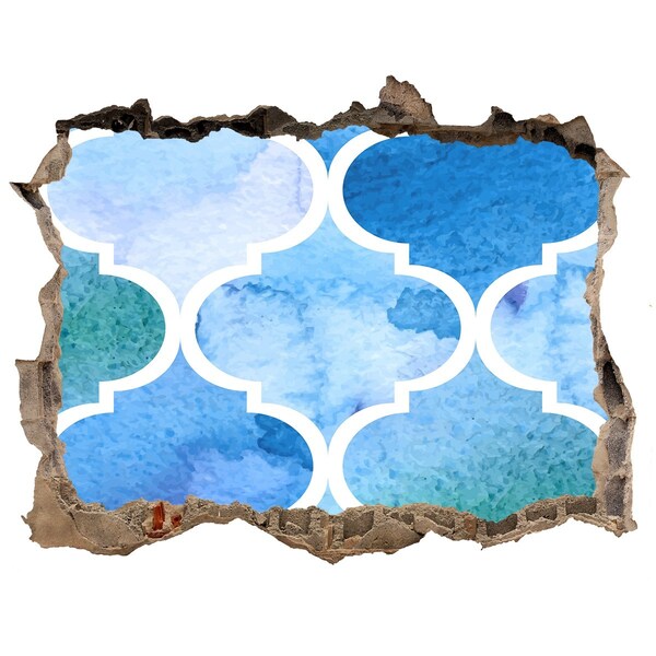 Fotoobraz díra na stěnu Morská mozaika v otvore v stene