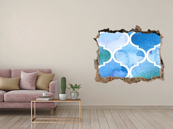 Fotoobraz díra na stěnu Morská mozaika v otvore v stene