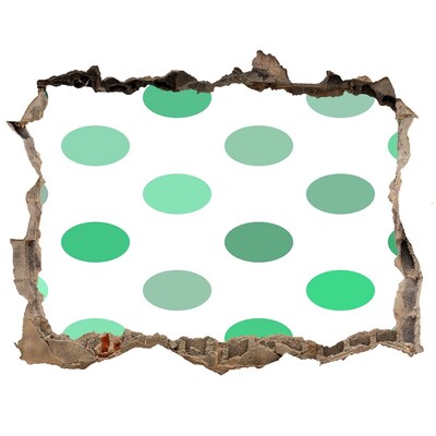 Fotoobraz díra na stěnu Zelené bodky