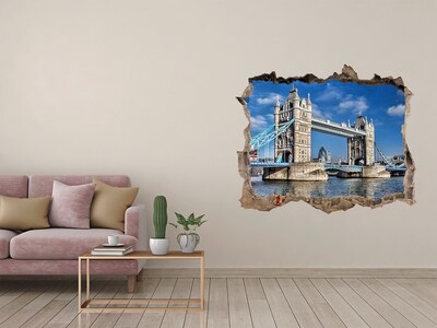 Fototapeta díra na zeď 3D Tower bridge v londýne