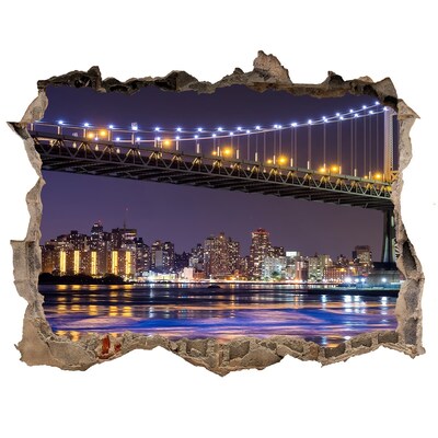 Fototapeta díra na zeď 3D Bridge v new yorku