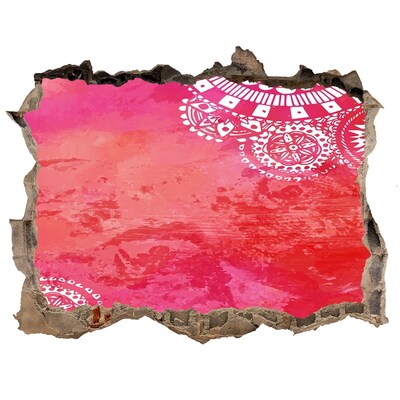 Samolepící díra zeď 3D Farebná diera v stene