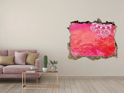 Samolepící díra zeď 3D Farebná diera v stene