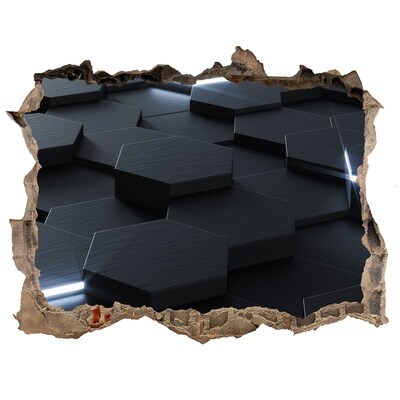 Samolepící díra zeď 3D Moderný priestor za múrmi