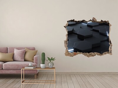 Samolepící díra zeď 3D Abstrakcie