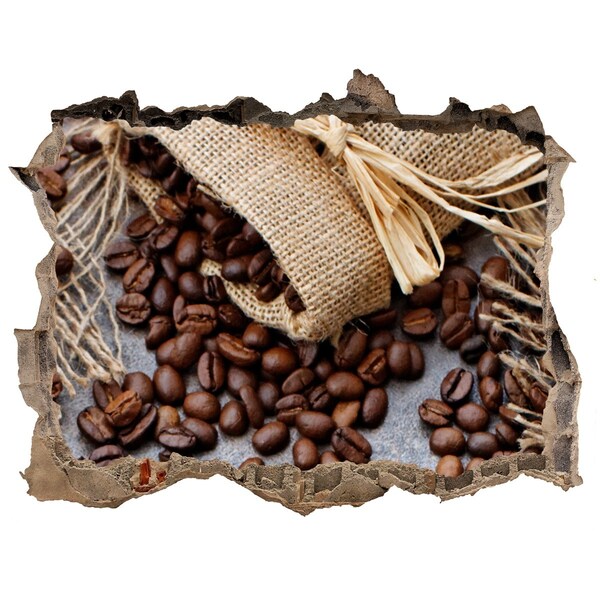 Samolepící nálepka beton Káva v zničenej stene