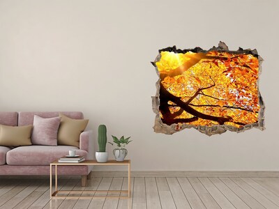 Samolepící díra na stěnu Crown of jesenné stromy