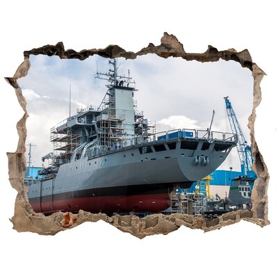 Fototapeta díra na zeď Loď v lodenici