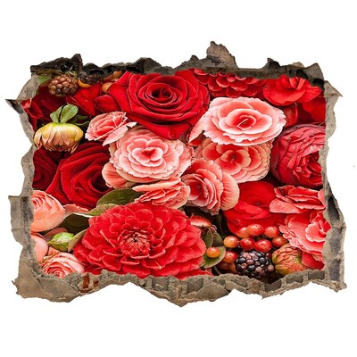 Samolepící díra na stěnu Kvetinová explózia v betóne