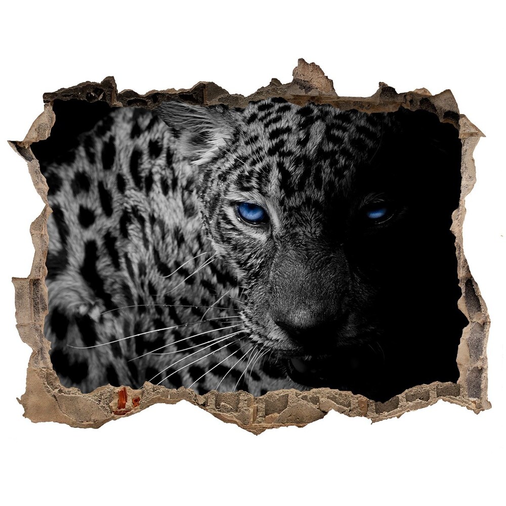 Díra 3D foto tapeta nálepka Leopard
