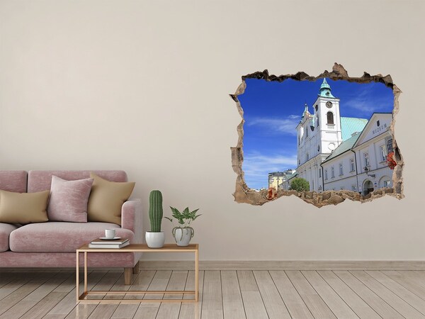 Fototapeta díra na zeď 3D Historický kostol v meste