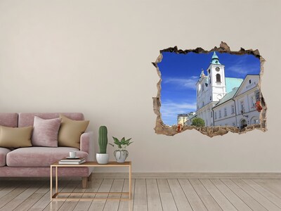 Fototapeta díra na zeď 3D Historický kostol v meste