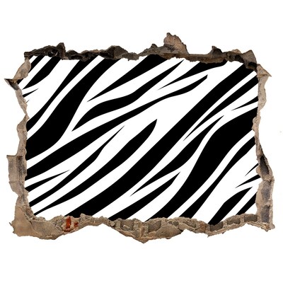 Samolepící díra zeď 3D Zebra pozadia