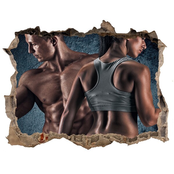 Foto fotografie díra na zeď Telocvičňa v akcii