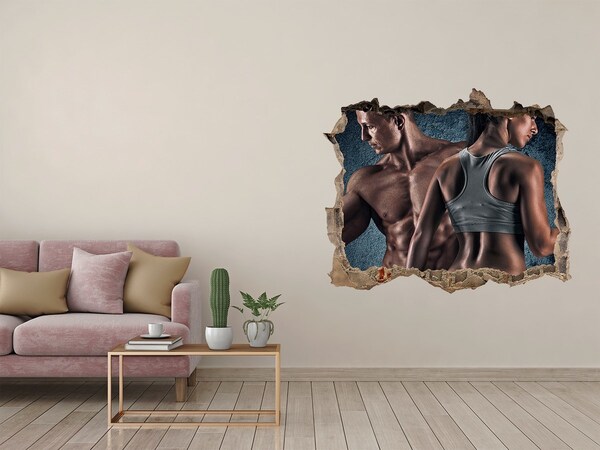 Foto fotografie díra na zeď Telocvičňa v akcii