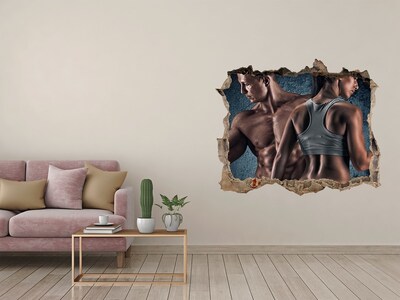 Foto fotografie díra na zeď Telocvičňa v akcii