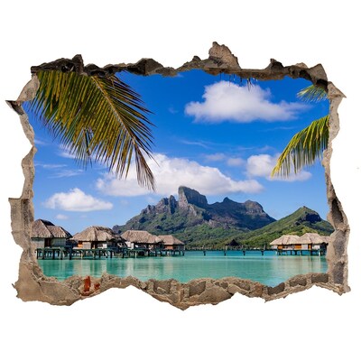 Nálepka fototapeta 3D Palmy na bora bora