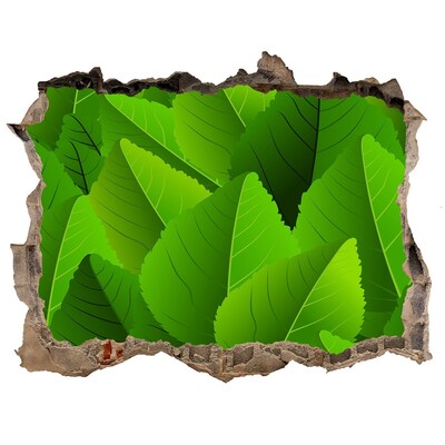Fototapeta díra na zeď Zelené listy