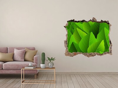 Fototapeta díra na zeď Zelené listy
