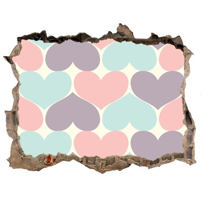 Fotoobraz díra na stěnu Srdce v betóne