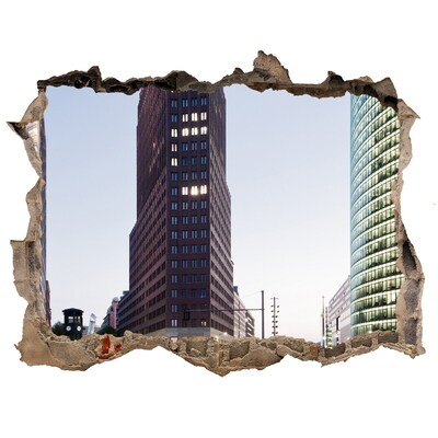 Fototapeta díra na zeď 3D Pohľad na moderné mesto