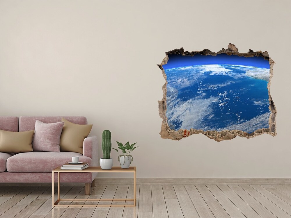 Foto fotografie díra na zeď Planéta zem