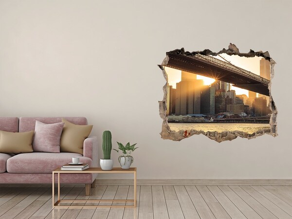Fototapeta díra na zeď 3D Most v zapadajúcom slnku