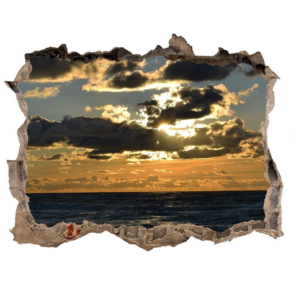 Nálepka fototapeta 3D Západ slnka nad morom