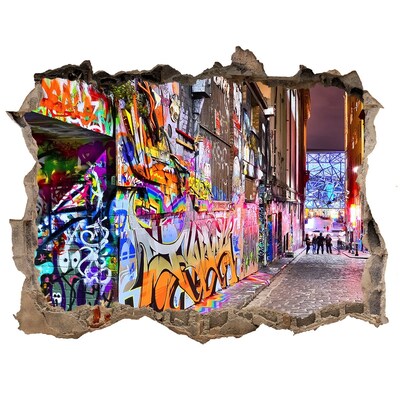 Samolepící díra na stěnu Pestré graffiti