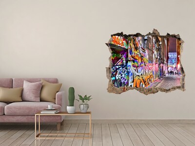 Samolepící díra na stěnu Ulica plná graffiti