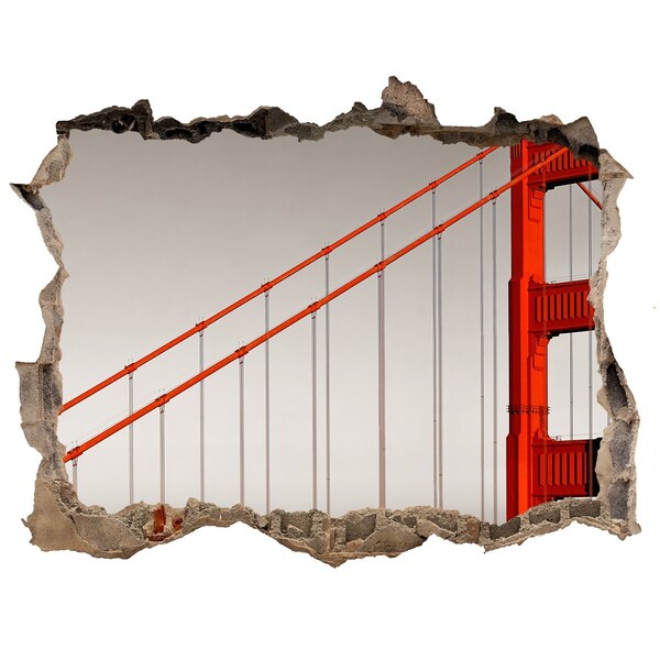 Fototapeta díra na zeď 3D Bridge v san franciscu