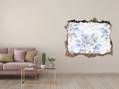 Samolepící nálepka Kvetinový vzor cez dieru v stene
