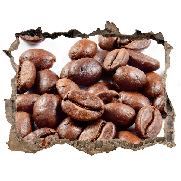 Fototapeta díra na zeď 3D Káva v zničenej stene