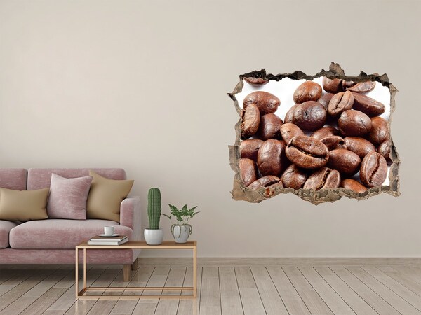 Fototapeta díra na zeď 3D Káva v zničenej stene