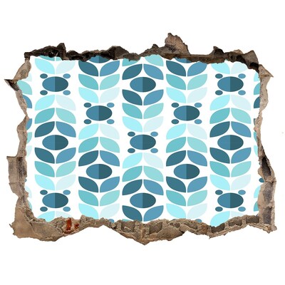 Nálepka fototapeta na zeď Kvetinový vzor s dierou v stene